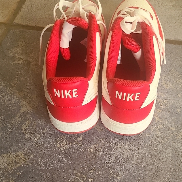 Nike Red and White Court Vision Sneakers - Picture 4 of 8